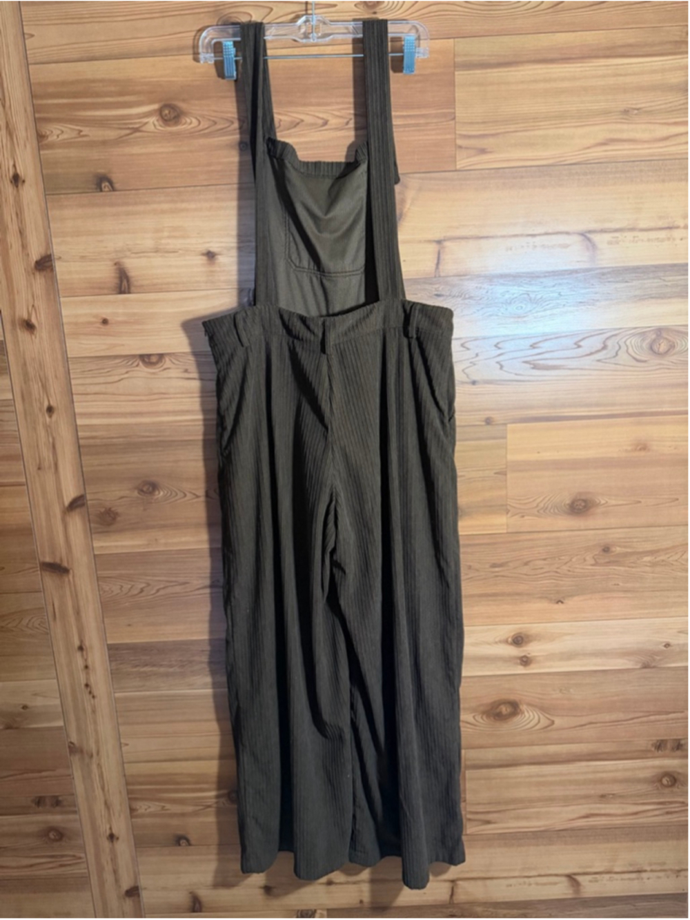 CIDER Brown Corduroy Overalls Women Wide Leg Jumpsuits Adjustable Straps XL - Picture 4 of 10